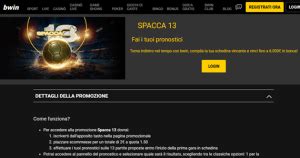 bwin bonus benvenuto|bwin spacca13.